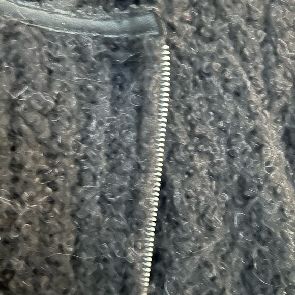 Maison Scotch Textured Black Zip-Trim Bouclé Jacket - Picture 2 of 8